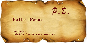 Peltz Dénes névjegykártya